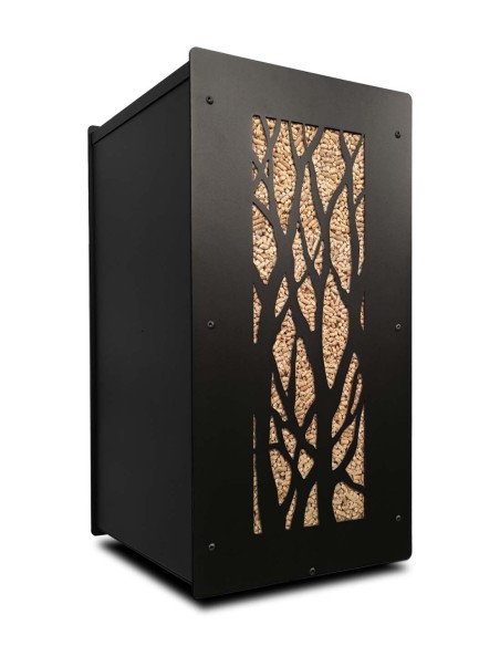 réservoir à pellets noir granulebox avec filtre à poussière