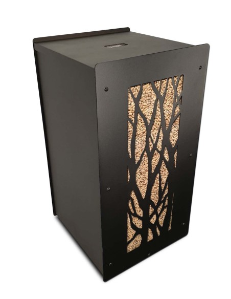 solution de stockage moderne et pratique pour les sacs de granulés de bois