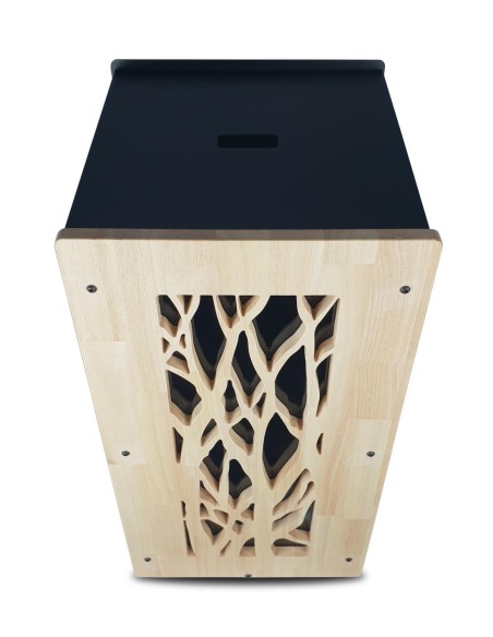 Meuble de stockage de granulés de bois en intérieur