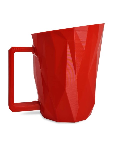 Pelle à pellets rouge et design pour remplir le poêle à pellets facilement