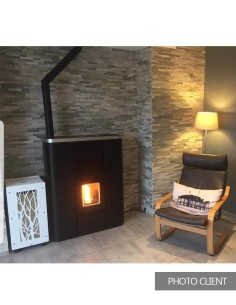 Rangement pellet intérieur pour poêle à granulés de bois 2