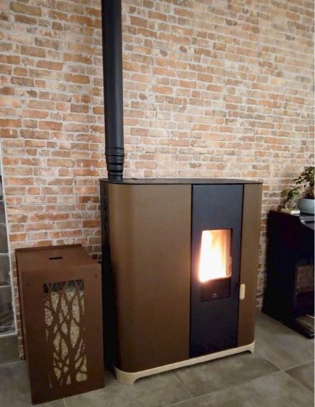 réservoir pellets marron pour intérieur