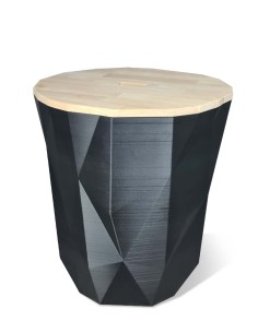 Meuble rangement granulés bois Granulebox Bo noir 2