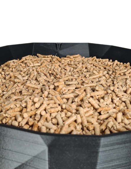 Rangement pellets design recyclé Bo vue de dessus