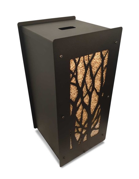 Granulebox arbre noir sur roulettes