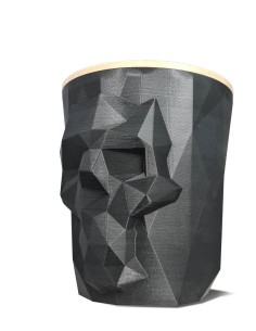 rangement pellet noir tête de mort