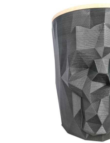 bac à granulés de bois en noir design