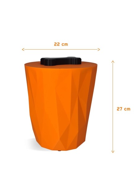 Boite de rangement pour les croquettes de chats orange