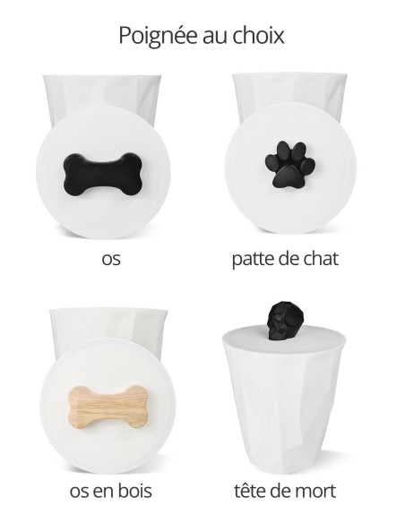 boite à croquettes chat design en blanc