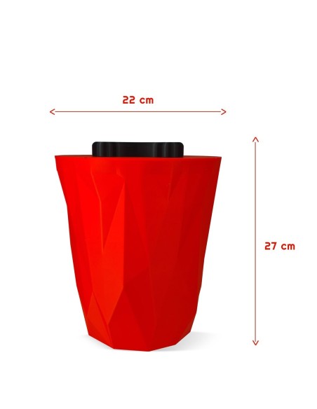 acheter un rangement à croquettes pour chat en rouge