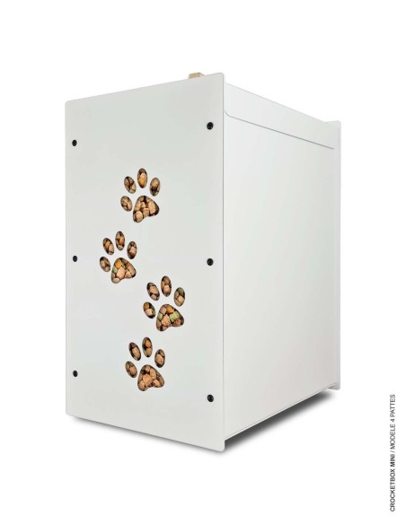 stockage croquettes design blanc 10 kg