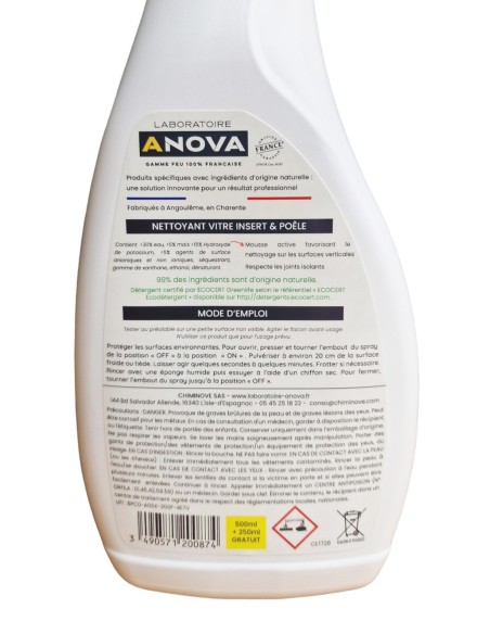 produits de nettoyage vitre insert