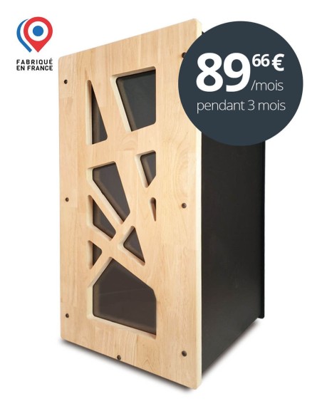 stockage pellets en acier et bois