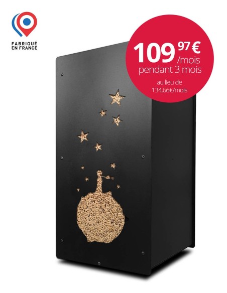 rangement à granule de bois personnalisé