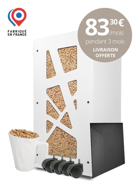rangement granulés de bois blanc archi 55kg
