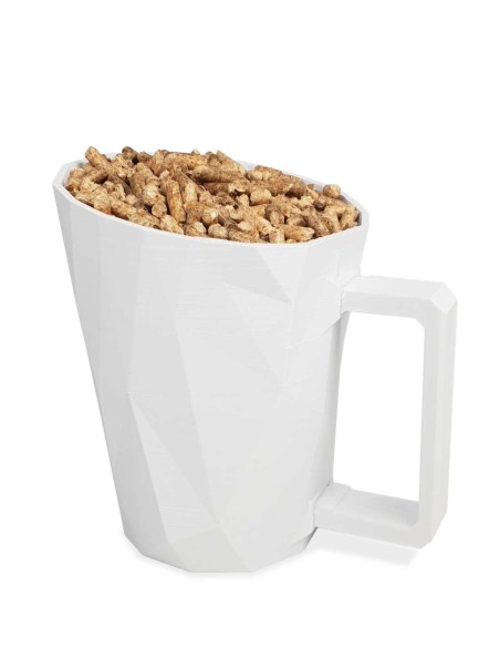 pelle à pellets blanc avec tamis