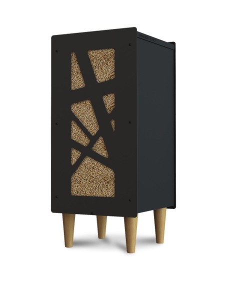 Piétement en bois conique pour rangement à pellets Granulebox