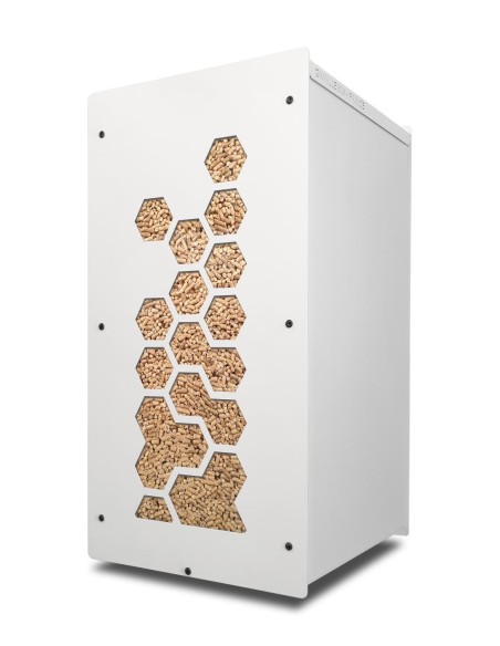 Granulebox Octo Blanc : Rangement Pellets Design