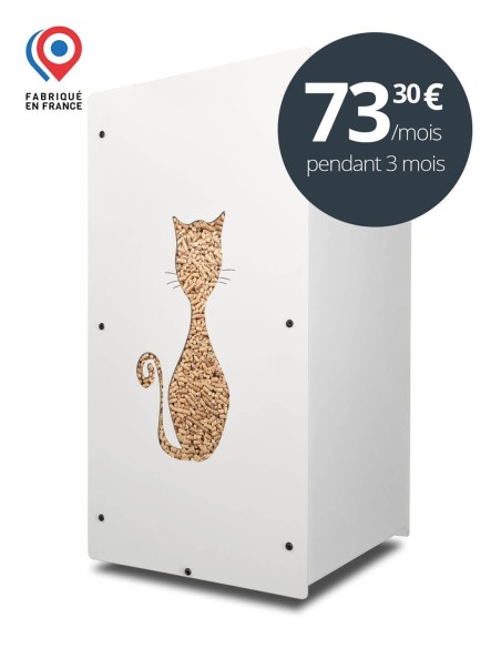 Stockage pellets intérieur: Design et efficacité avec Granulebox Félix