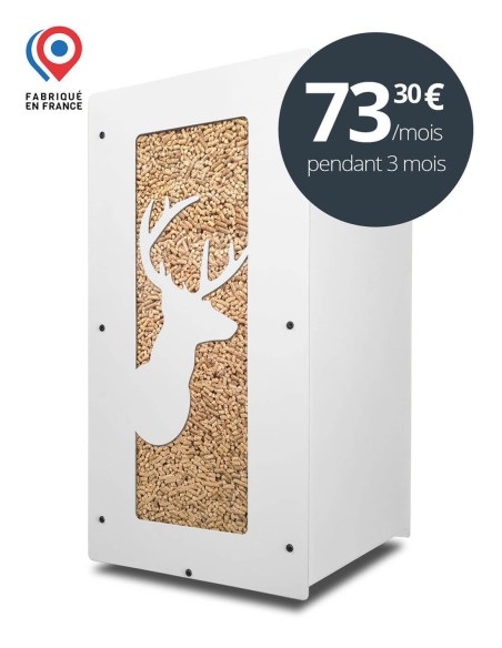 Coffre à pellets intérieur Granulebox cerf blanc