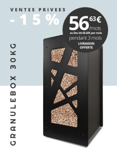 Rangement pellets Granulebox design 30kg