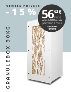 Stockage pellets blanc Granulebox 30 kg