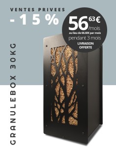 Coffre à pellets design Granulebox 30 kg