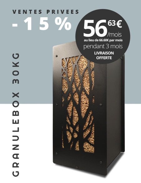 Coffre à pellets design Granulebox 30 kg