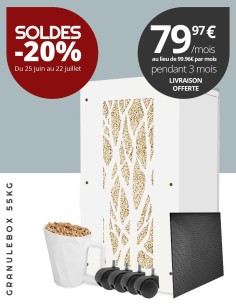 Rangement pellet intérieur pour poêle à granulés de bois