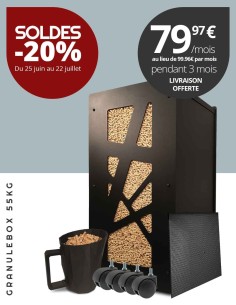 Réservoir à pellets design pour l'intérieur de la maison