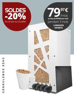 Rangement de granulés de bois dans la maison