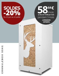 Coffre à pellets intérieur Granulebox cerf blanc