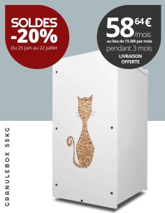 Stockage pellets intérieur: Design et efficacité avec Granulebox Félix
