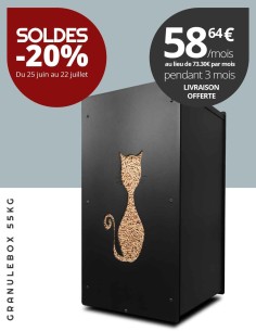 Rangement pellets bois Granulebox 55kg noir Felix