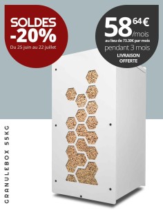 Granulebox Octo Blanc : Rangement Pellets Design