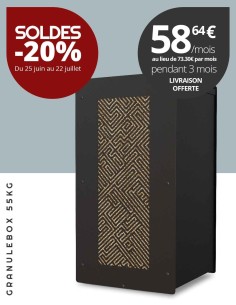 Réservoir à pellets, la Granulebox  est pratique et design