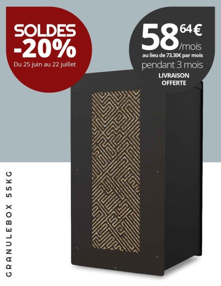 Réservoir à pellets, la Granulebox  est pratique et design