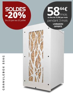 Rangement granulés de bois Granulebox 55kg de capacité