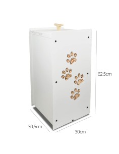 Crocketbox 4 pattes blanc 20 kg avec vitre en verre sécurit 2