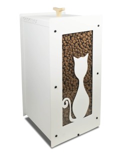 Crocketbox Félix blanche, Rangement croquettes 20 kg | FR
