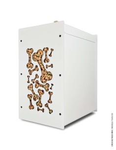 Boîte à croquettes design blanche Crocketbox 10 kg 2
