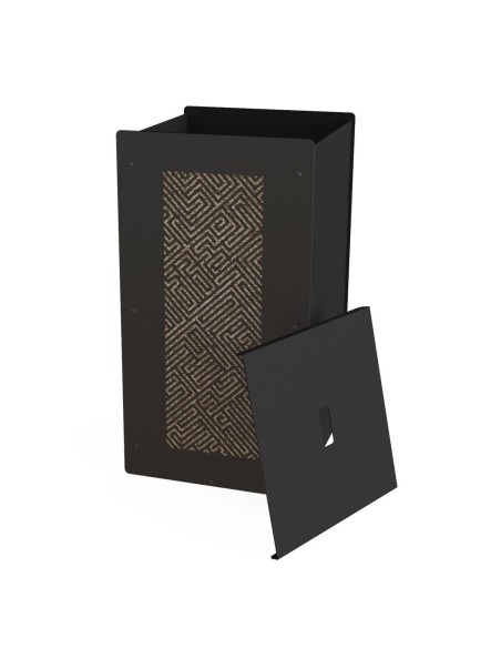 meuble de rangement pellets en noir