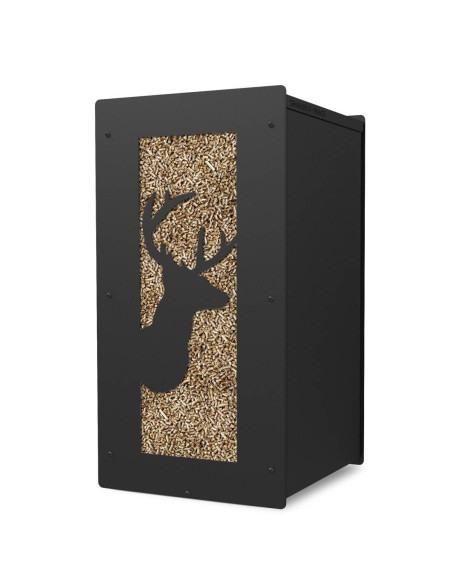 meuble de rangement design pour les pellets de bois