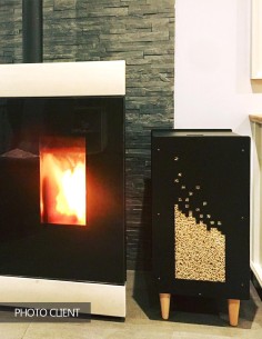 Rangement granulés 55kg design - Granulebox NUMERIK noir 2
