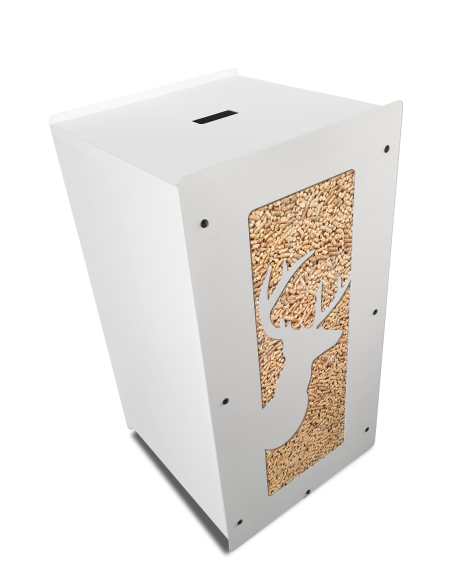 rangement granulés de bois grande capacité