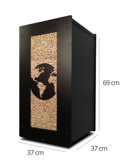 stockage pellets 55kg noir WORLD